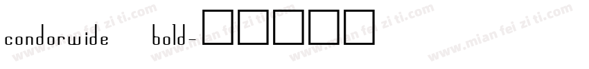 condorwide bold字体转换